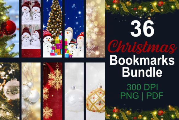 Christmas Bookmark Bundle: Festive Illustrations for Blogs