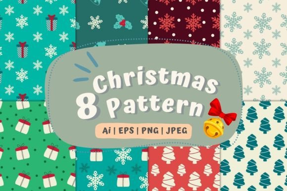 Christmas Digital Paper Pattern Vol.2 Illustrations