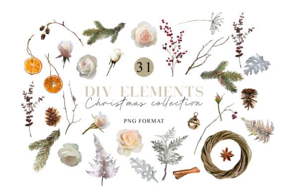 Christmas Floral Clipart: Elevate Your Illustrations