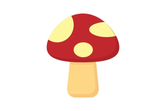 Christmas Mushroom Illustrations for Crafts