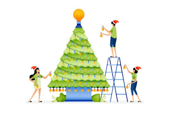 Christmas Tree Light Illustrations