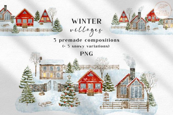 Christmas Village Illustrations for Crafters