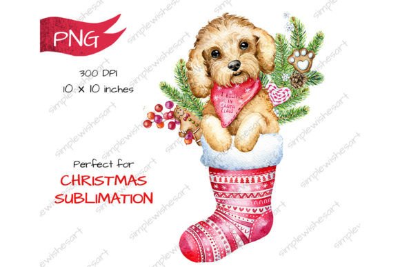 Cute Christmas Dog Illustrations for Festive Branding