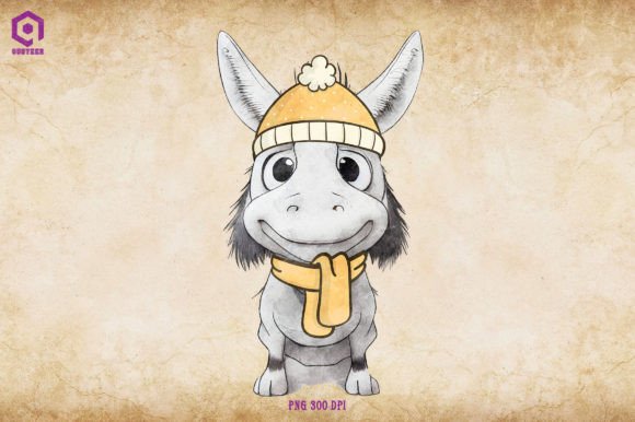 Donkey Cozy Christmas Illustrations Review