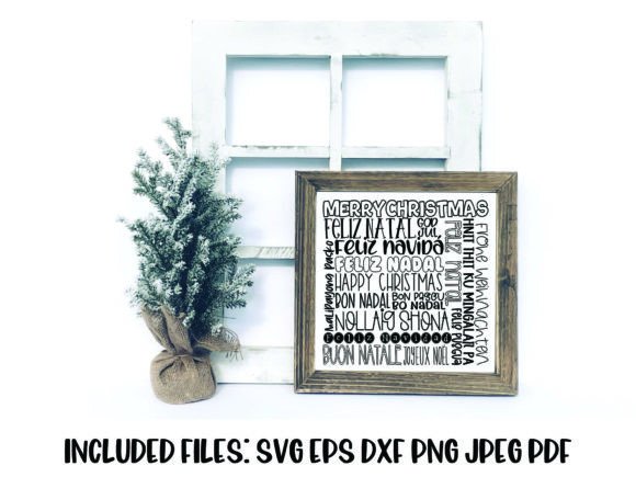 Merry Christmas Different Languages SVG: Global Illustrations