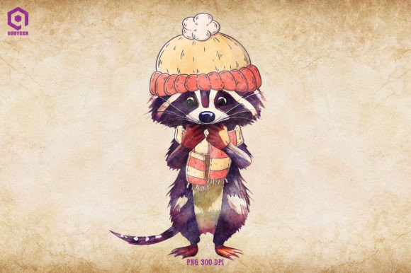 Raccoon Cozy Christmas Illustrations Review