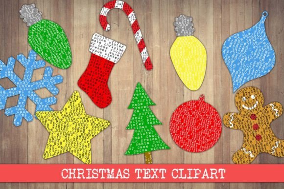 Review: Christmas Shapes Text Clipart for Holiday Stitching
