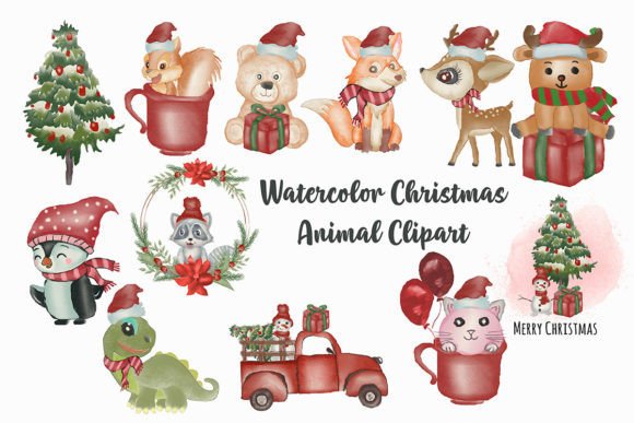 Watercolor Christmas Animal Cliparts: A Crafter’s Review